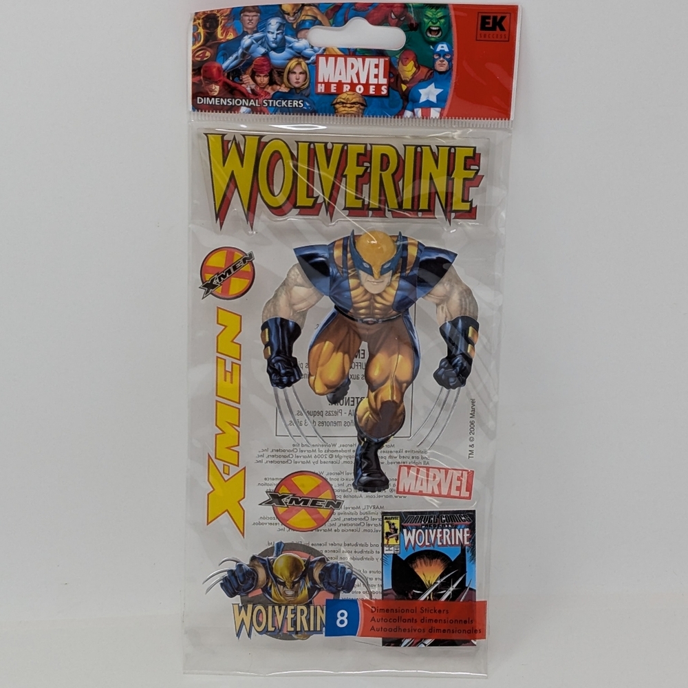 Marvel X-Men Wolverine Stickers Dimensional EK Success Junk Journal Scrapbook